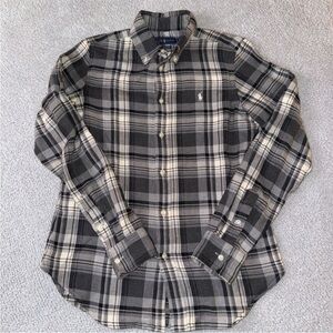 Ralph Lauren Black and Gray Plaid Shirt